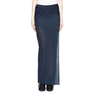 Jersey Skirt in Dark Blue by Helmut Lang
